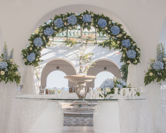 Rhodes wedding ceremonay at Kalithea Spa Wedding Venue