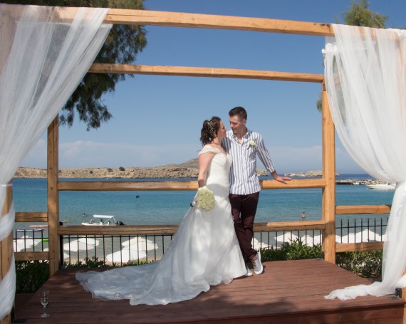 Lindos wedding at Lindos Bay ceremony venue Lindos