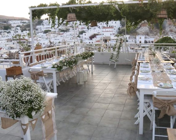 Cesars Lindos wedding reception venue