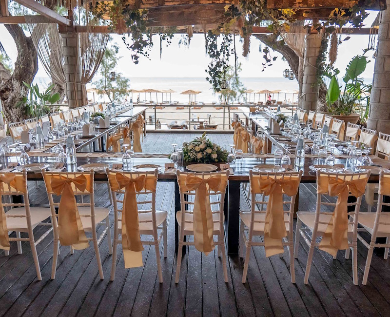 Galazio Rhodes beach wedding reception venue