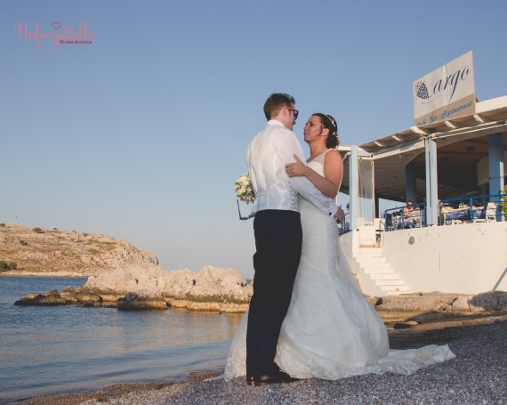Wedding reception at Argo, Lindos