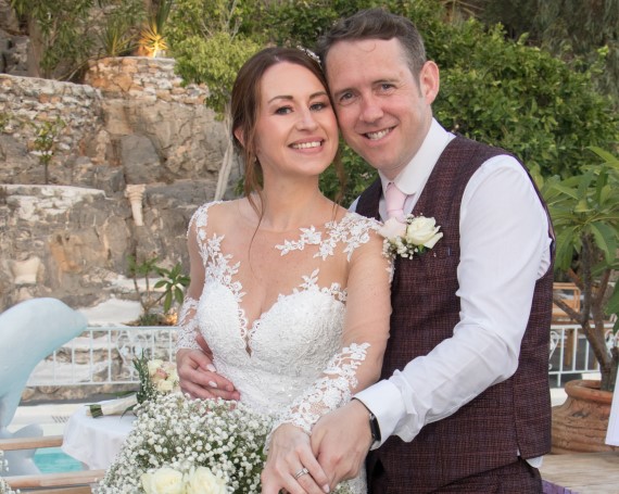 Wedding reception at Cesars, Lindos