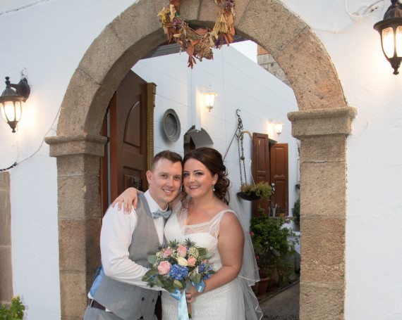 Wedding reception at Kalypso, Lindos
