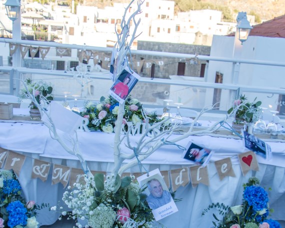 Lindos wedding reception at Kalypso, Lindos