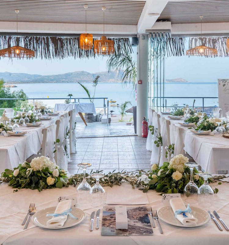 Rhodes wedding reception at Lindian Jewel, Lindos