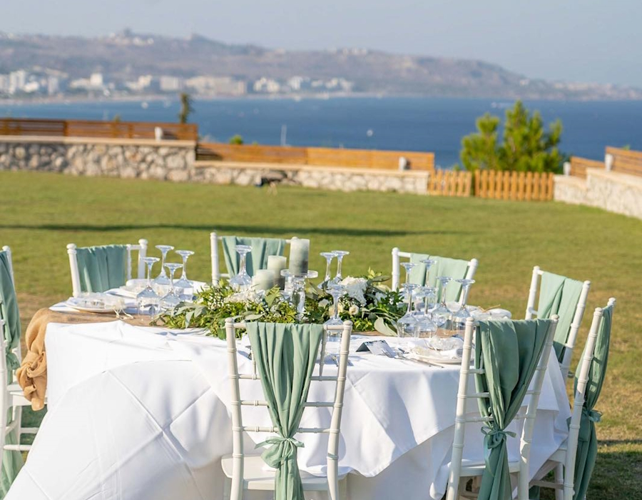 Rhodes wedding reception at Pavo